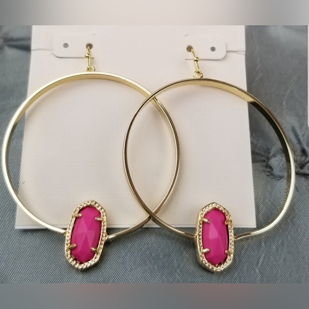 Kendra Scott gold Elora hoop earrings